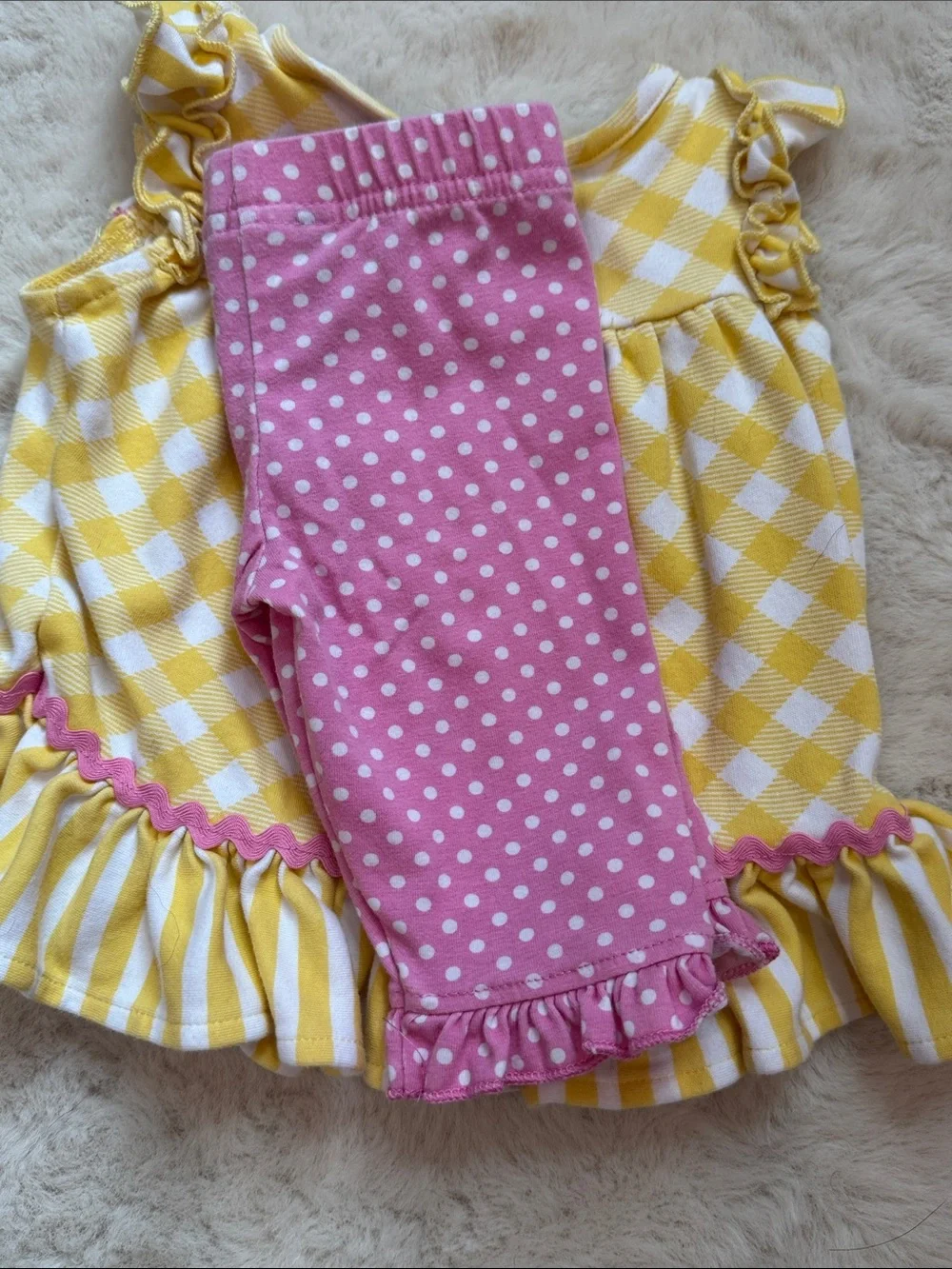 Rare Editions Girl Bundle | Size 3-6M | Tiered Dress Gingham set | Easter/Spring